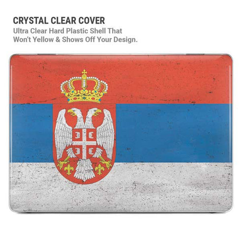 Serbia Flag Distressed MacBook Air 15in (2023-2025) Case plus Skin